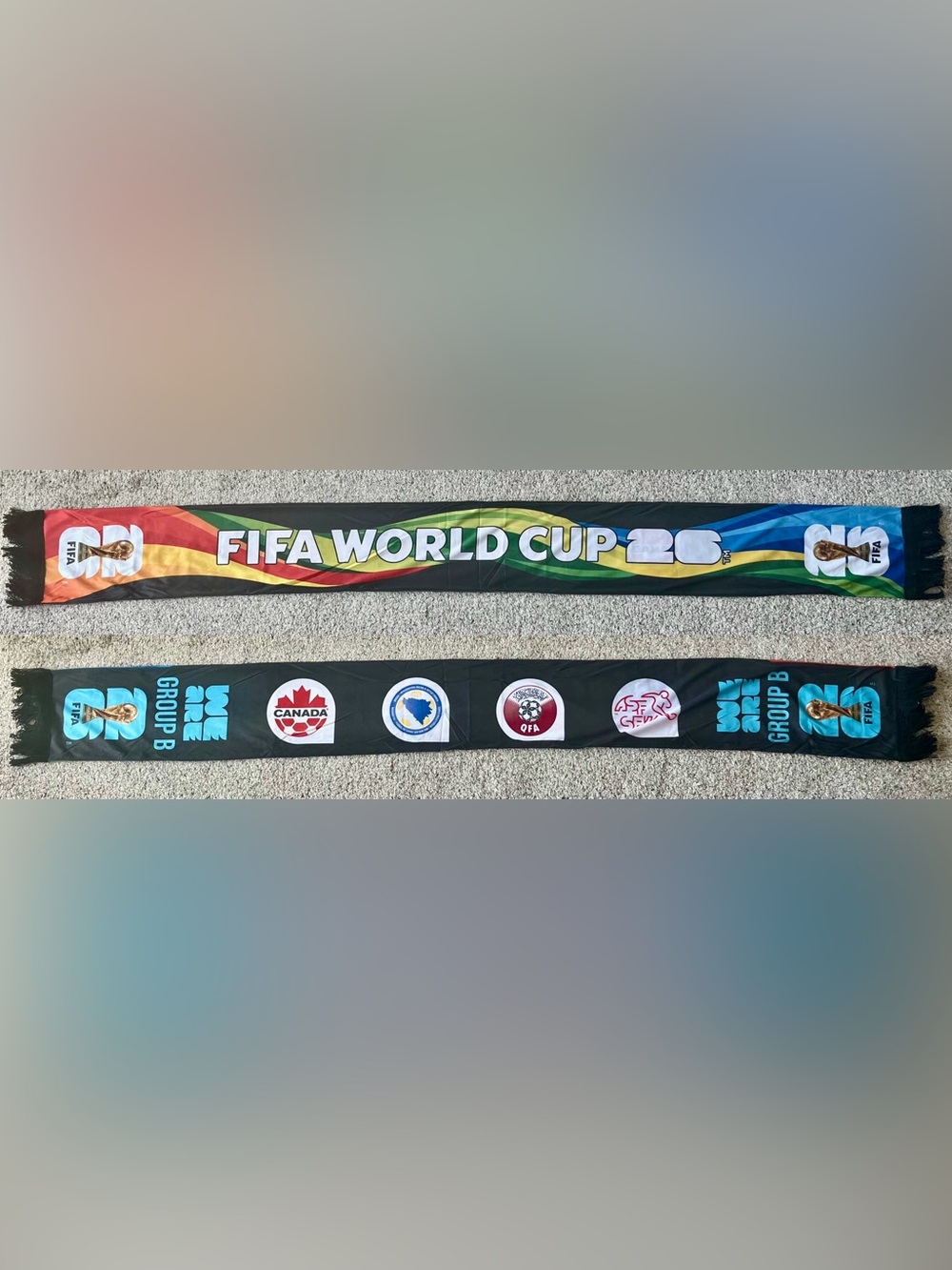 FIFA 2026 World Cup Group B (Canada, Bosnia, Qatar, Switzerland) Soccer Scarf